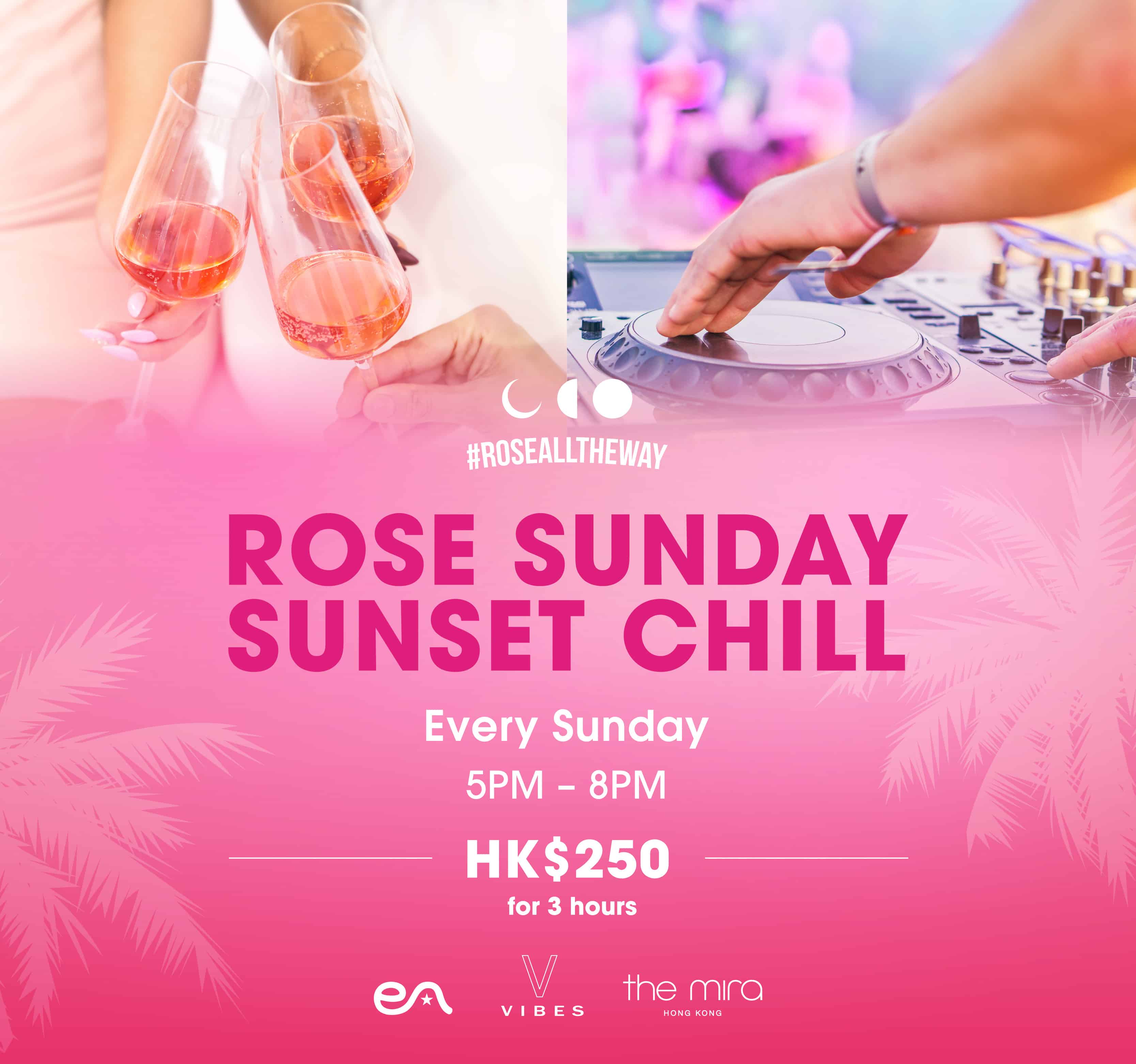 Rose Sunday Sunset Chill at Vibes