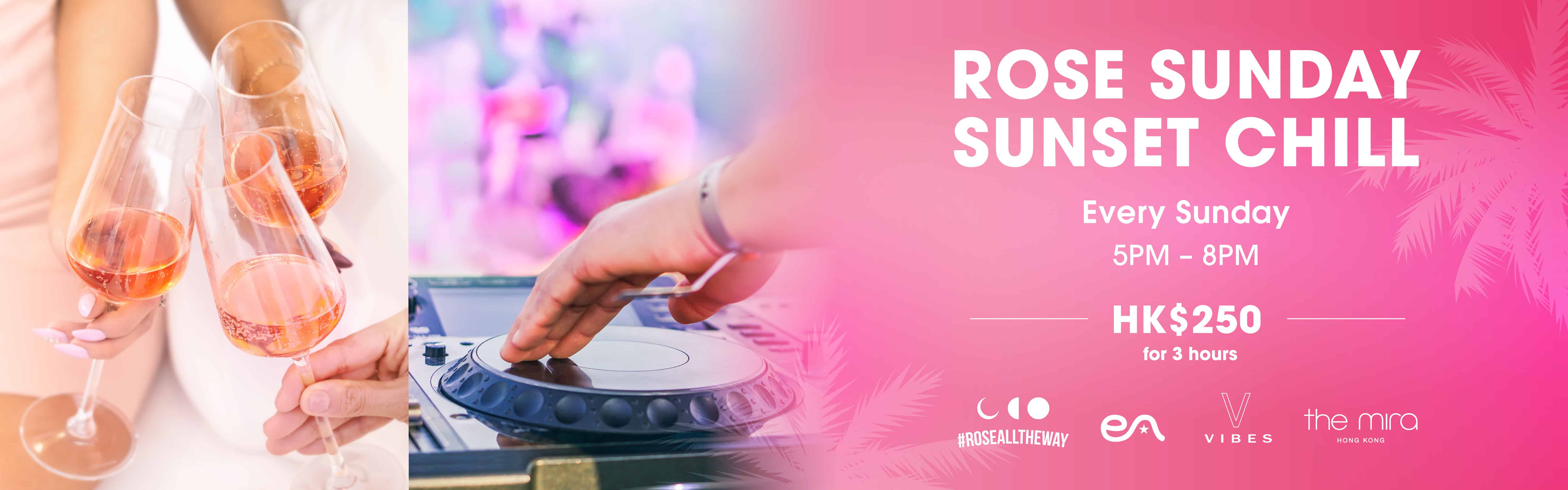 Rose Sunday Sunset Chill at Vibes