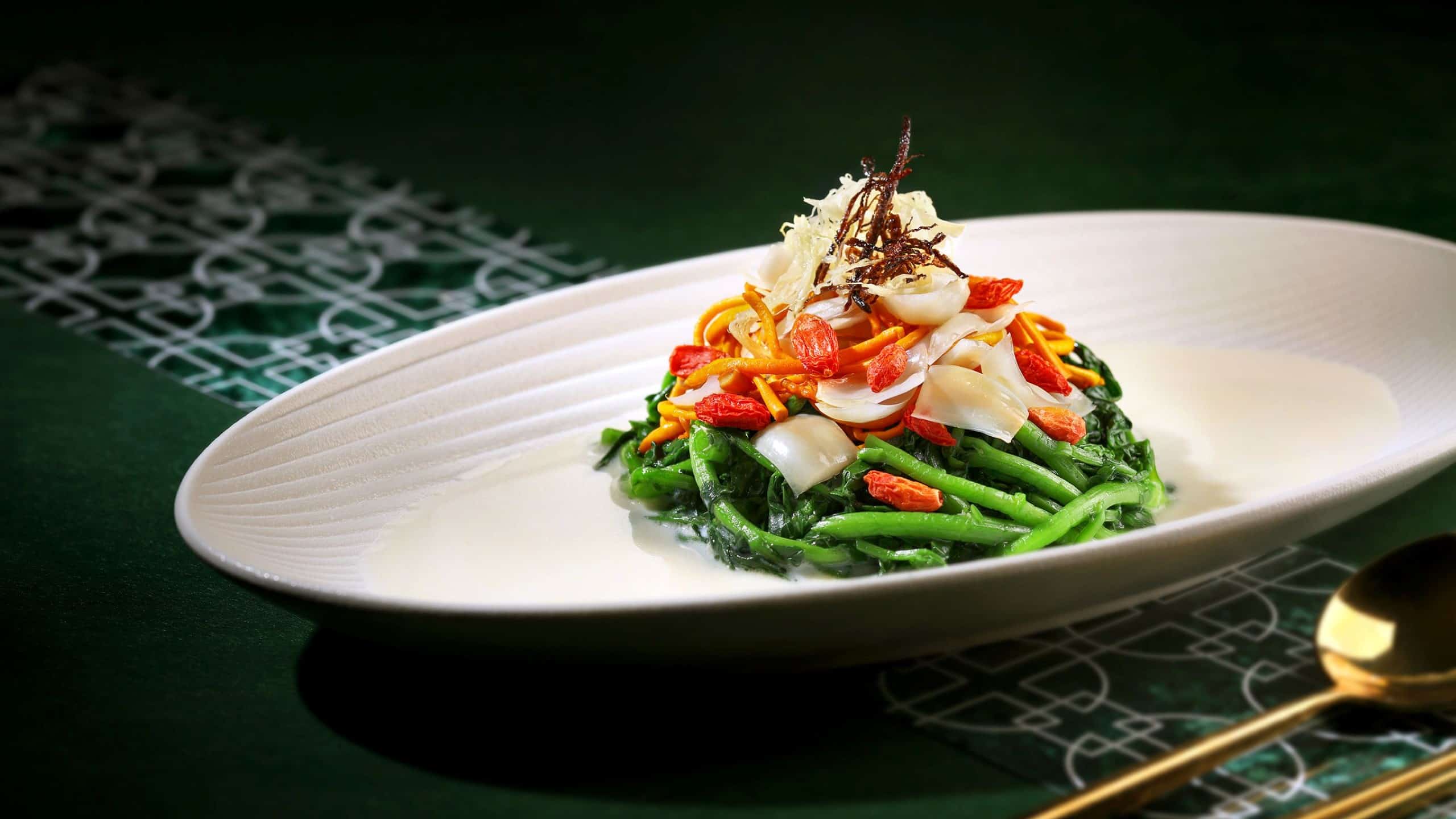 Cuisine Cuisine at The Mira – New A La Carte Menu – Seasonal Poached Vegetables