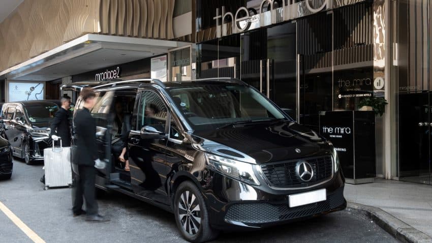 The Mira Hong Kong Hotel Limousine Entourage- Electric Ride Mercedes EQV