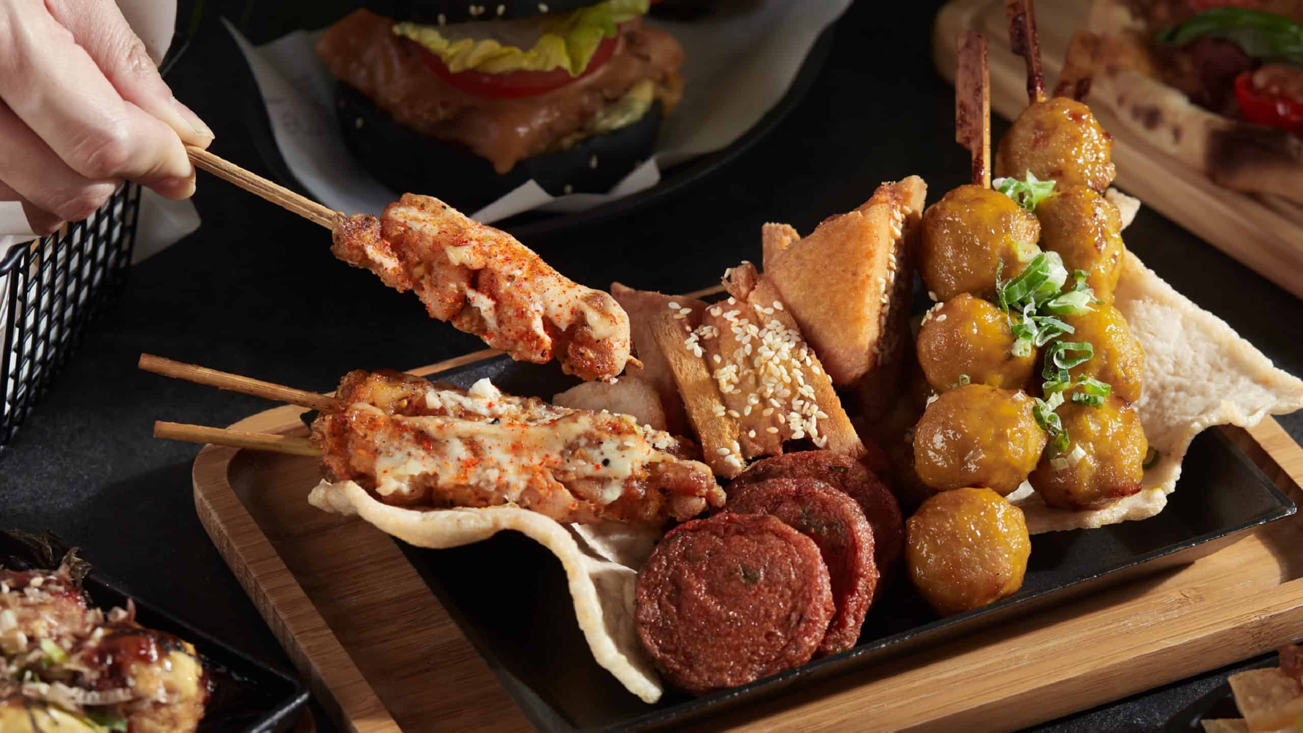 Vibes Bar Bites 2024 - New Snacks Menu Open Air Lounge Bar - Asian Thai Platter