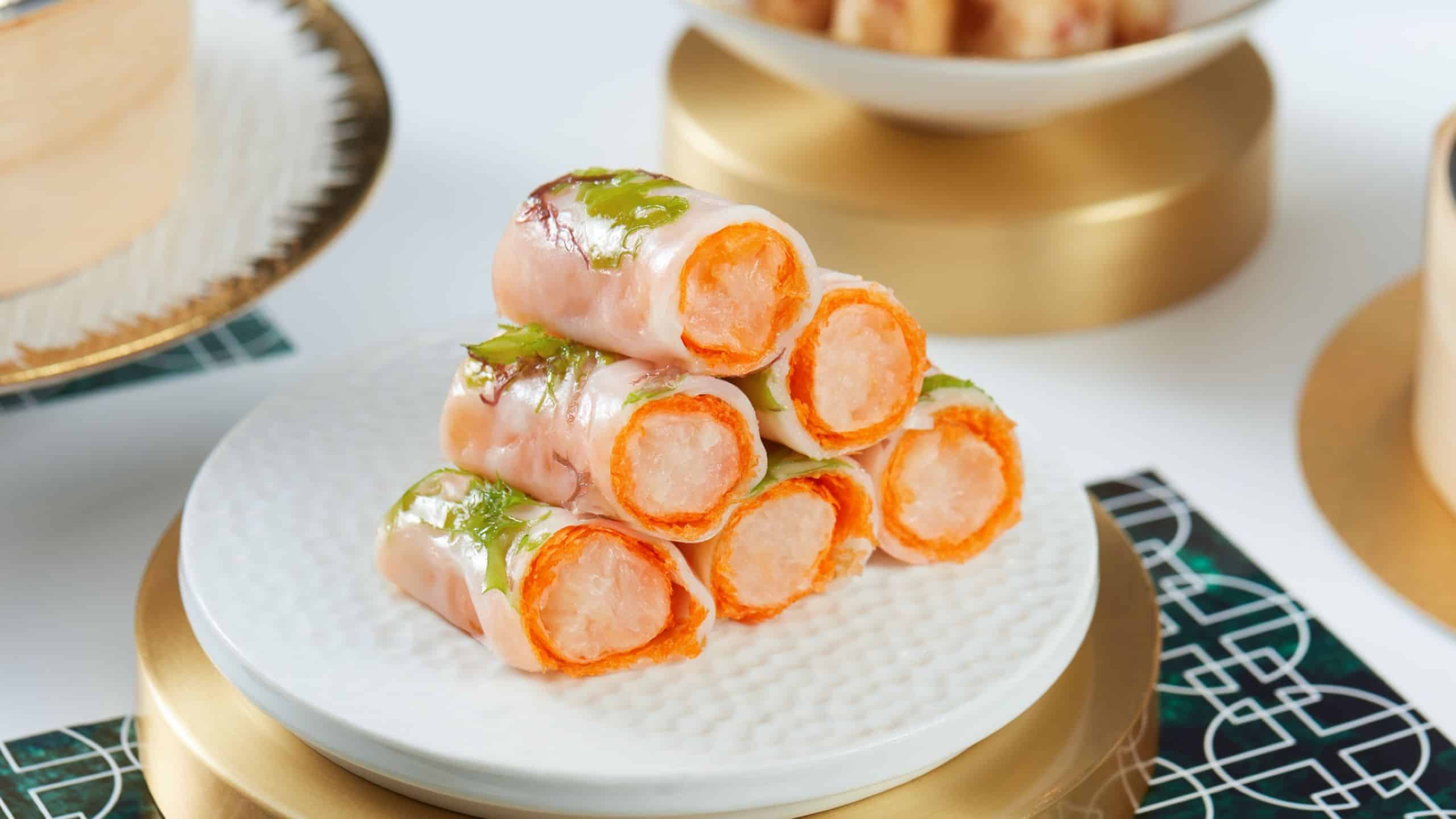 Cuisine Cuisine All You Can Eat Dim Sum - Steamed Rolls with Crispy Tofu Skins & Turnip