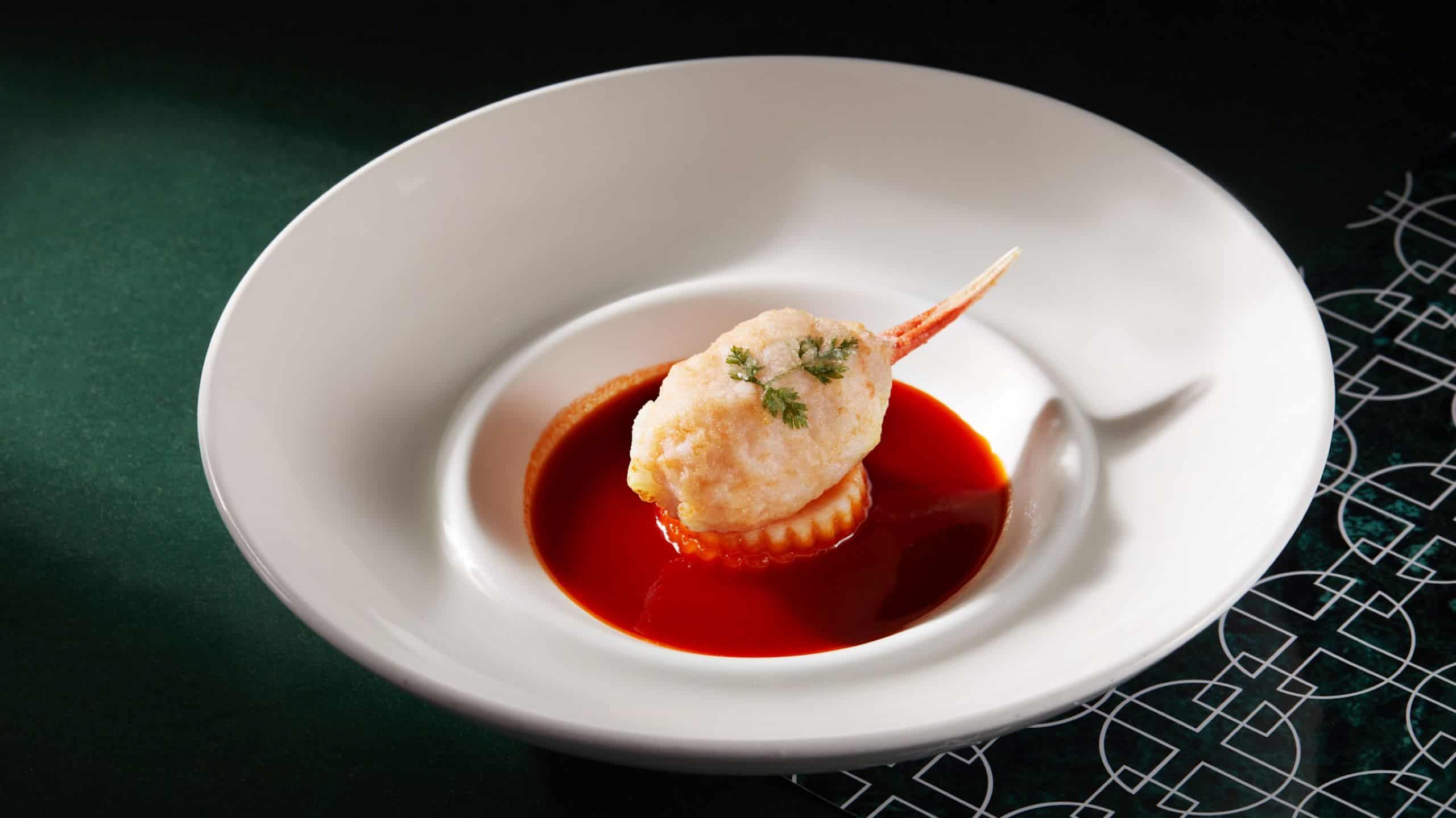 Cuisine Cuisine New A La Carte Menu - Crispy crab claw, pear