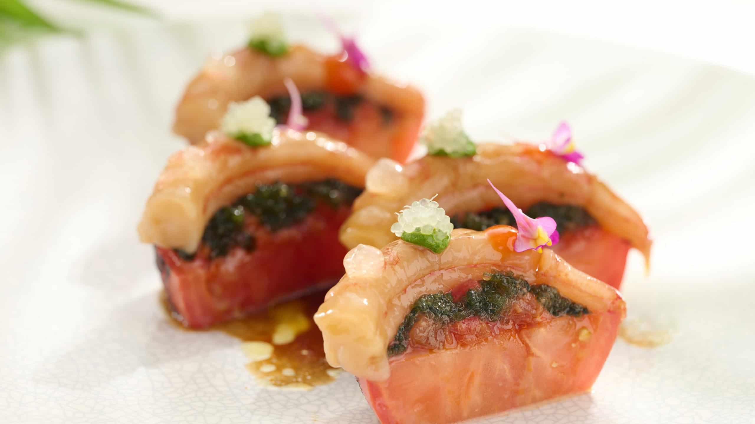 WHISK Ama Ebi Japanese Fruit Tomato, Finger Lime