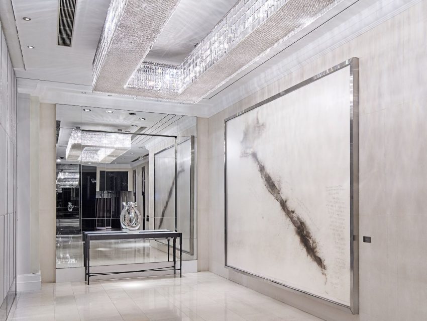 Contemporary Art at The Mira - Cai Guo-Qiang Sakurajima Gunpowder and Ink on Canvas