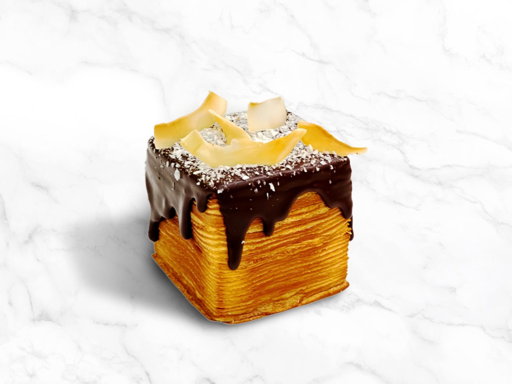 COCO Cubano (Cube Croissant with Toasted Coconut, Dark Chocolate) - Playful Pastry - New Collection of Signature Cakes at COCO, The Mira Hong Kong