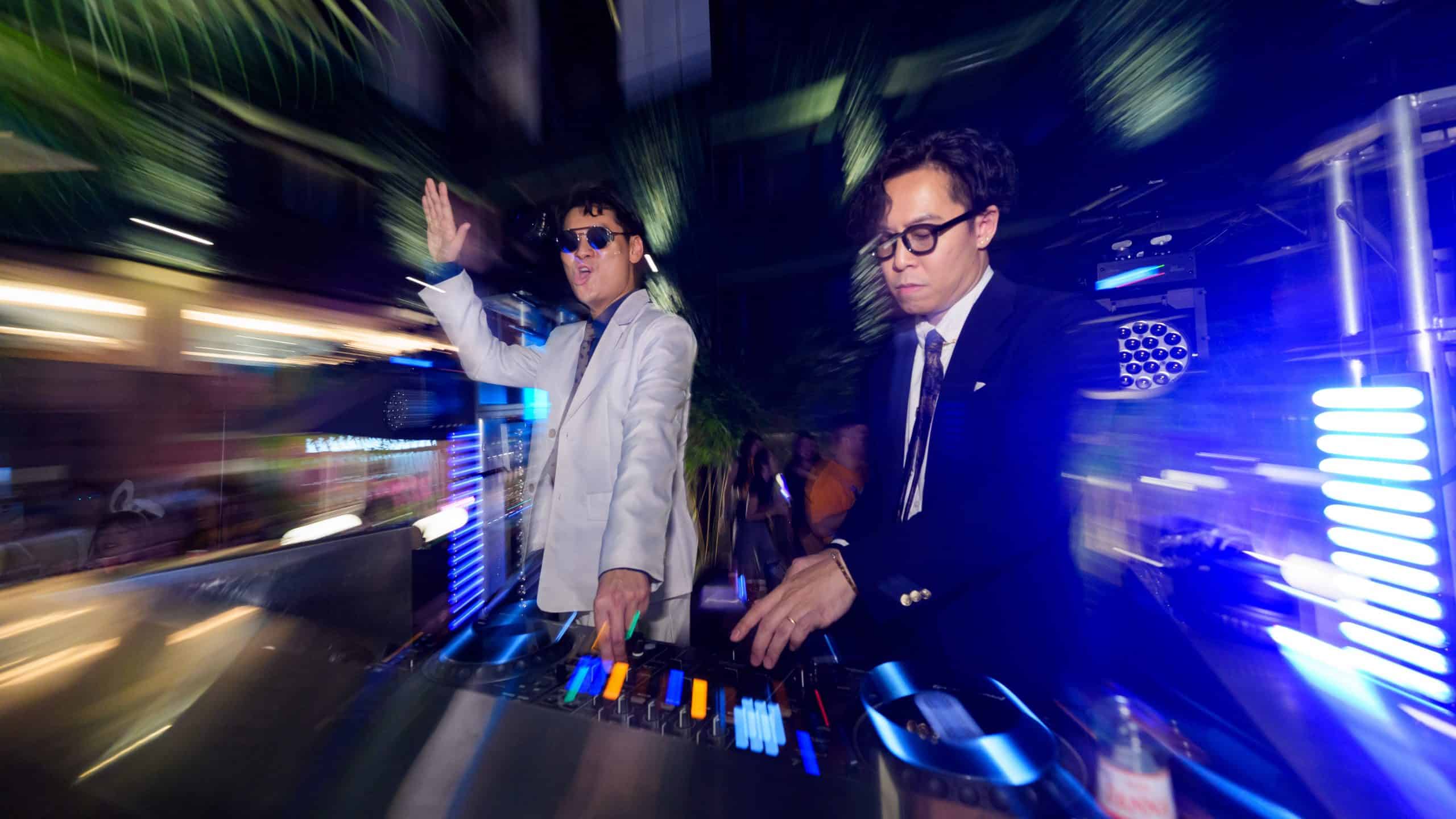 Beat Friday DJ Duo Spinning Canton Disco Tunes at Vibes, Largest Kowloon Hotel Open-air Canton Disco Party Venue in Hong Kong