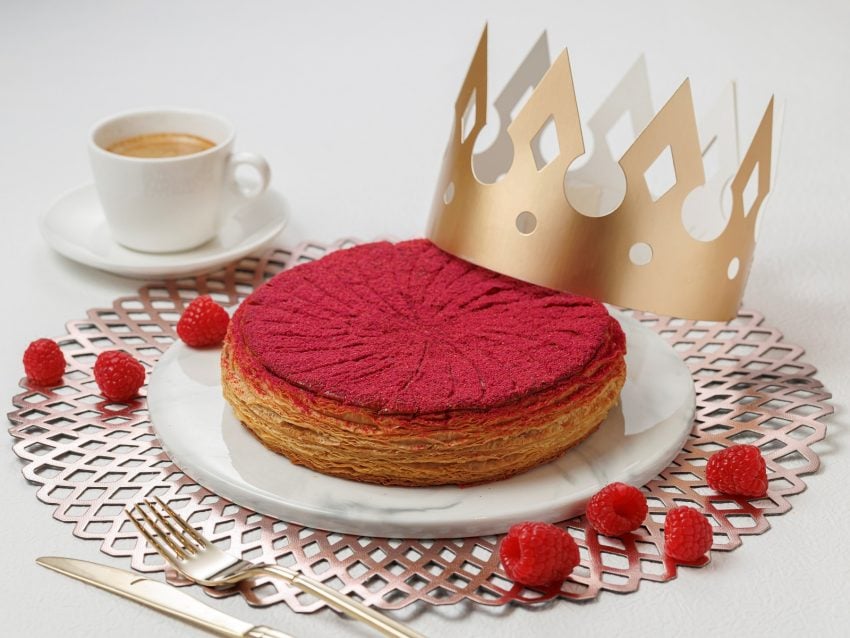 Framboise et Coconut Galette des Rois at The Mira Hong Kong available in January 2026 only at Cafe Patisserie COCO, Curated by Executive Pastry Chef Alexis Watrin