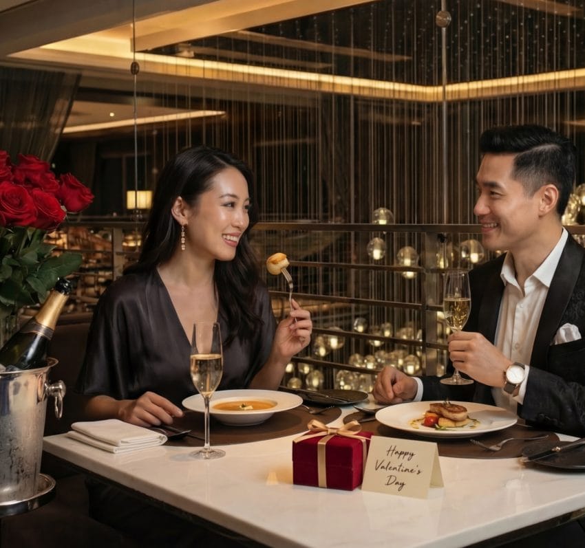 Romantic Dining, Valentine's Day Dinner Date at WHISK Dining Atelier, The Mira Hong Kong