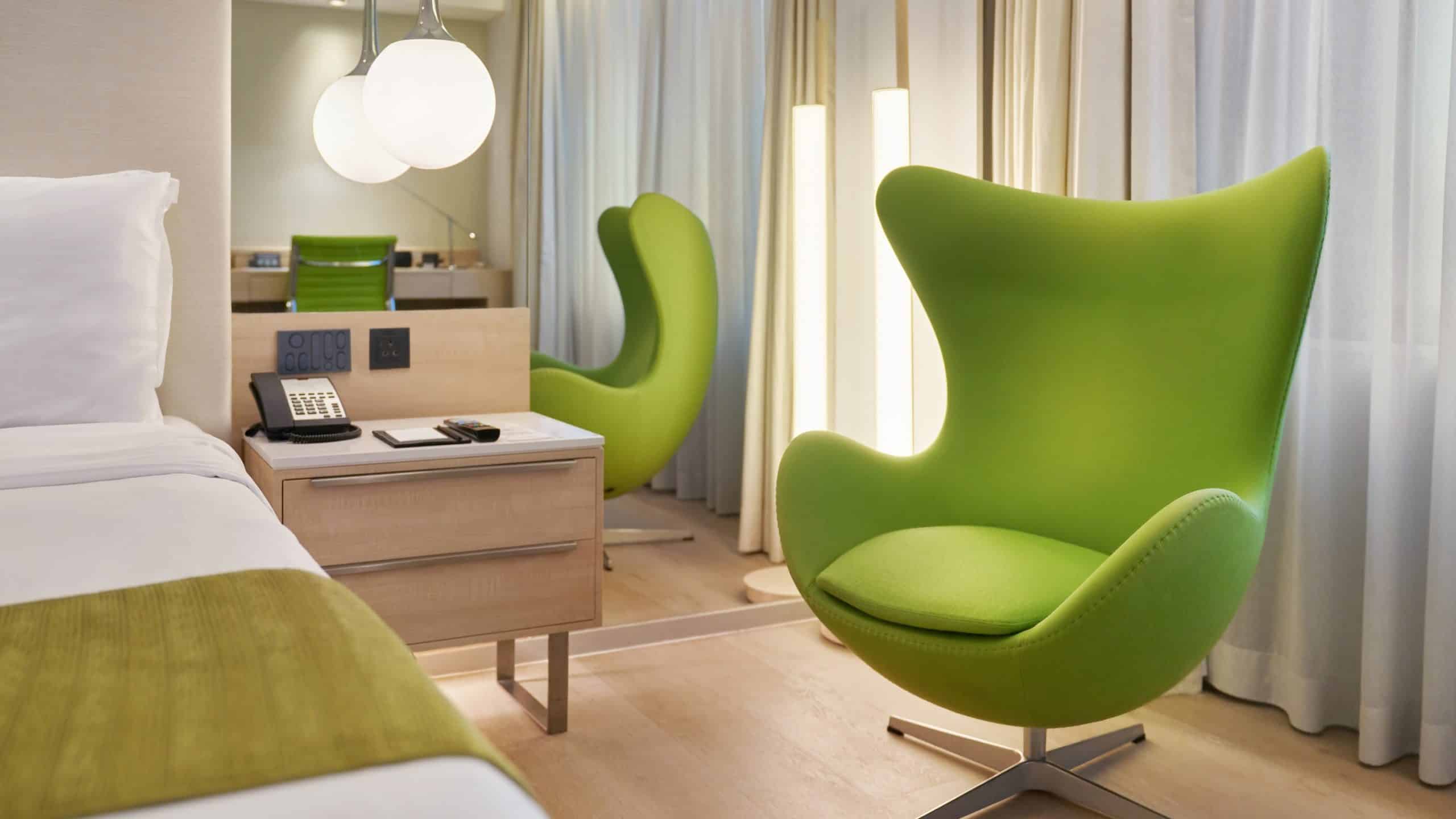 The Mira Hong Kong - Newly Refurbished Hotel Rooms with Intuitive Room Controls - Matcha Green